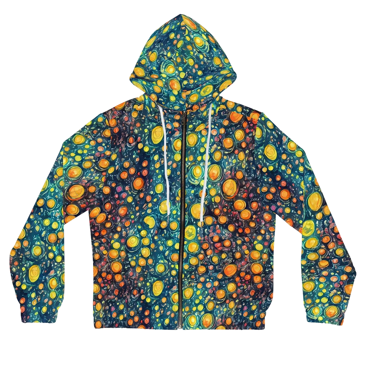 Starry Orbits on Women's Full-Zip Hoodie — Front