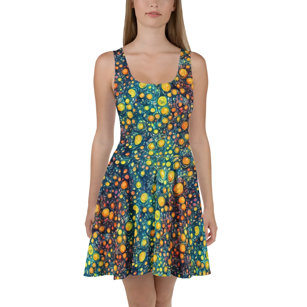 Starry Orbits on Skater Dress — Front