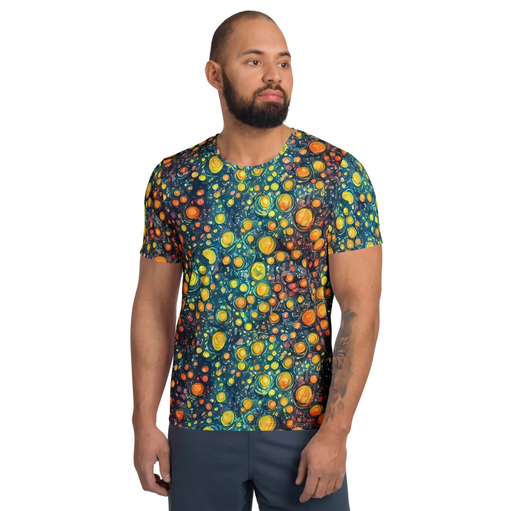 Starry Orbits on Men's Athletic T-Shirt — Front