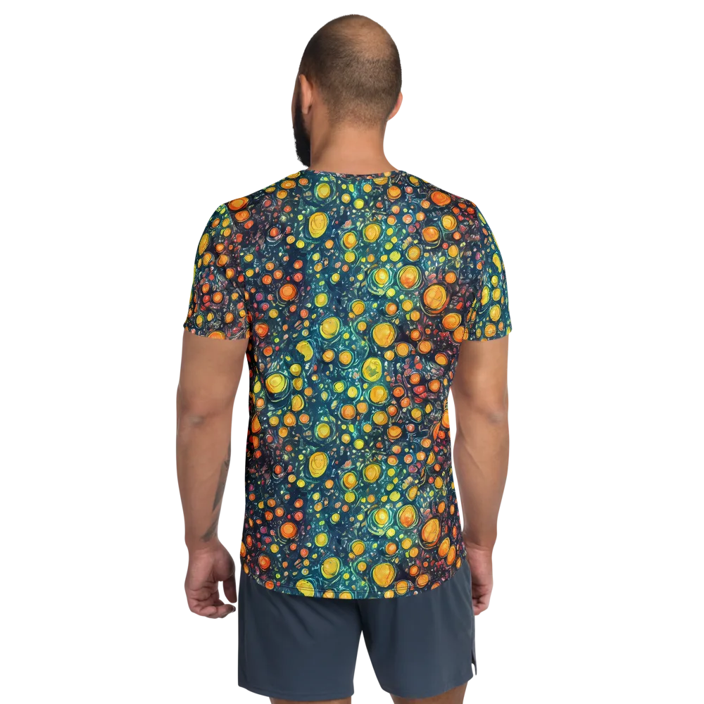 Starry Orbits on Men's Athletic T-Shirt — Back