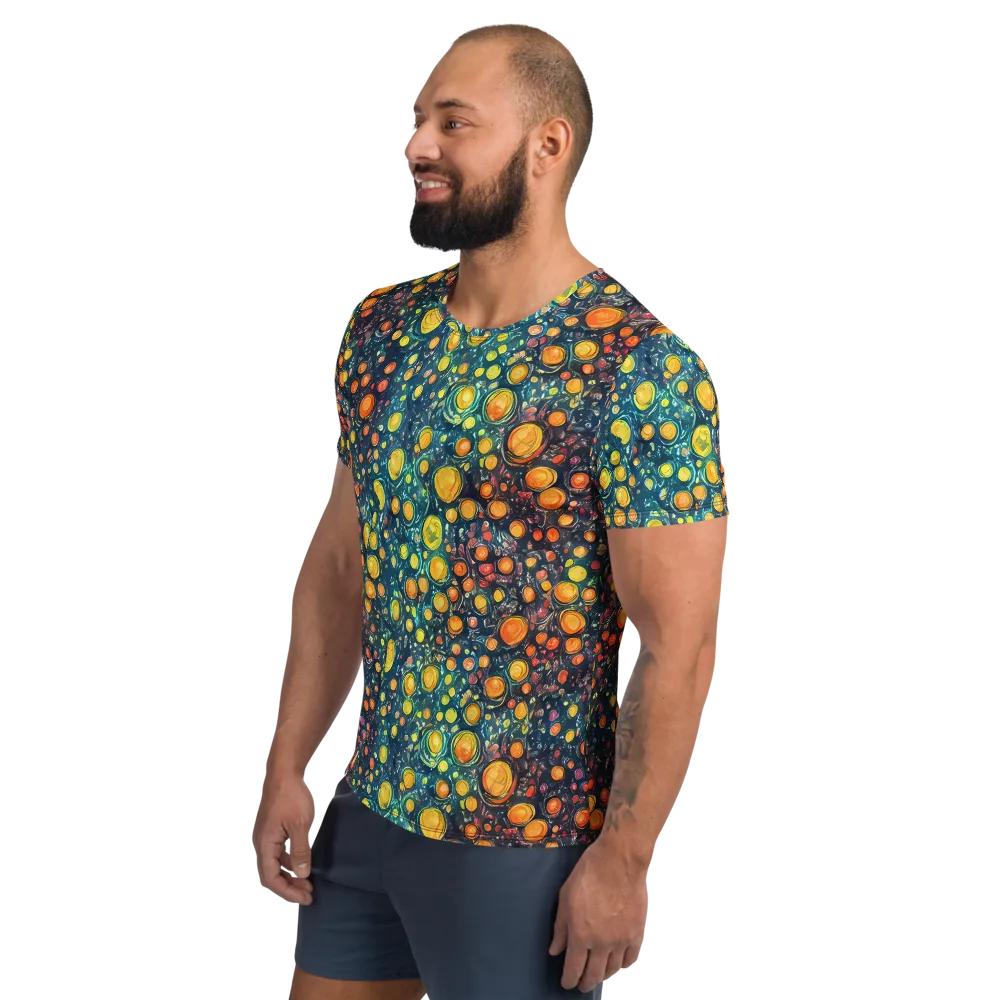 Starry Orbits on Men's Athletic T-Shirt — Left