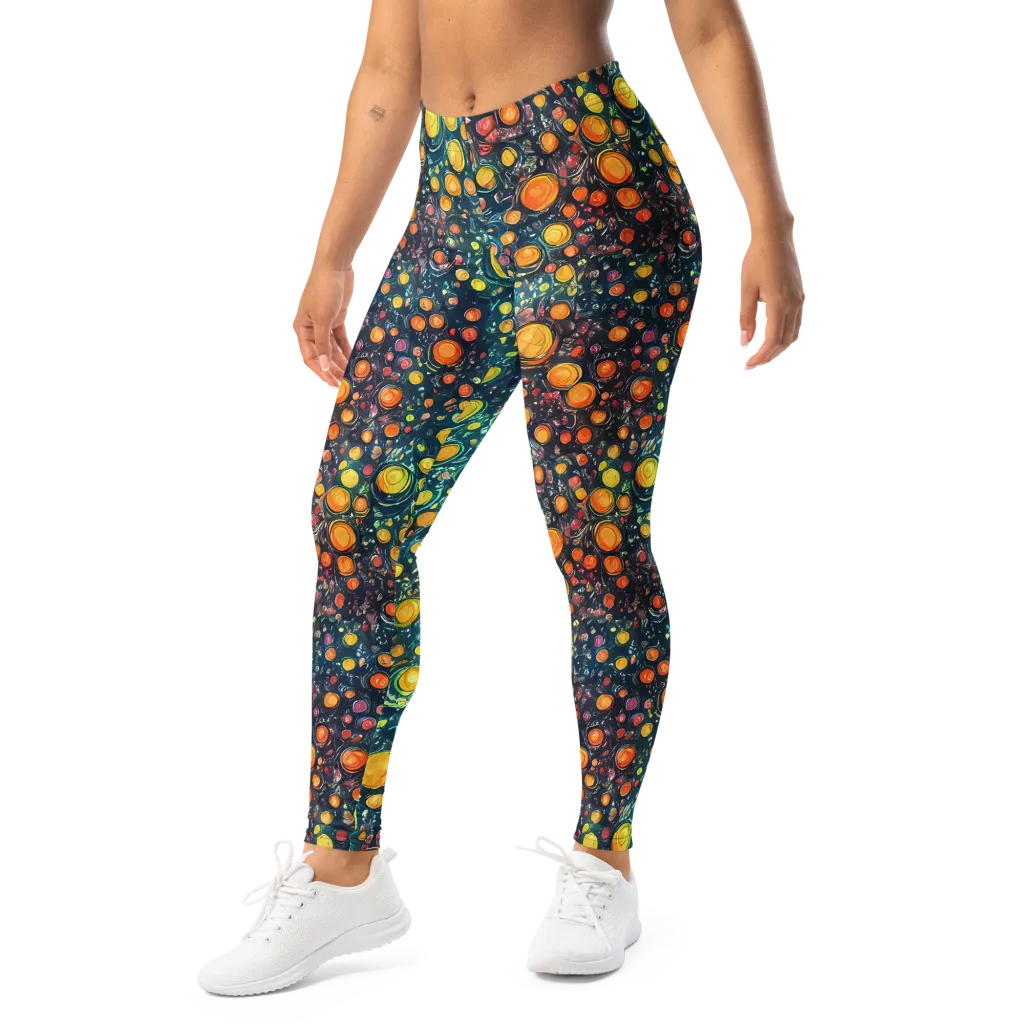 Starry Orbits on Leggings — Left Front