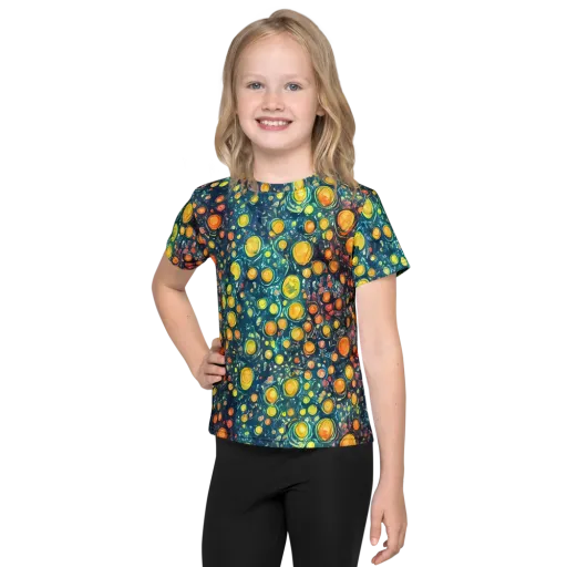 Starry Orbits on a Kids Crew Neck T-Shirt