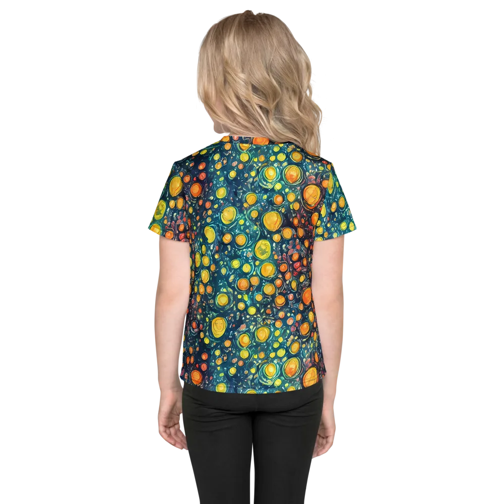 Starry Orbits on Kids Crew Neck T-Shirt — Back