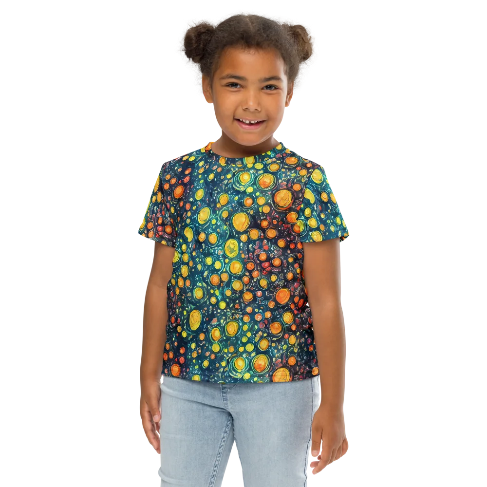 Starry Orbits on Kids Crew Neck T-Shirt — Front