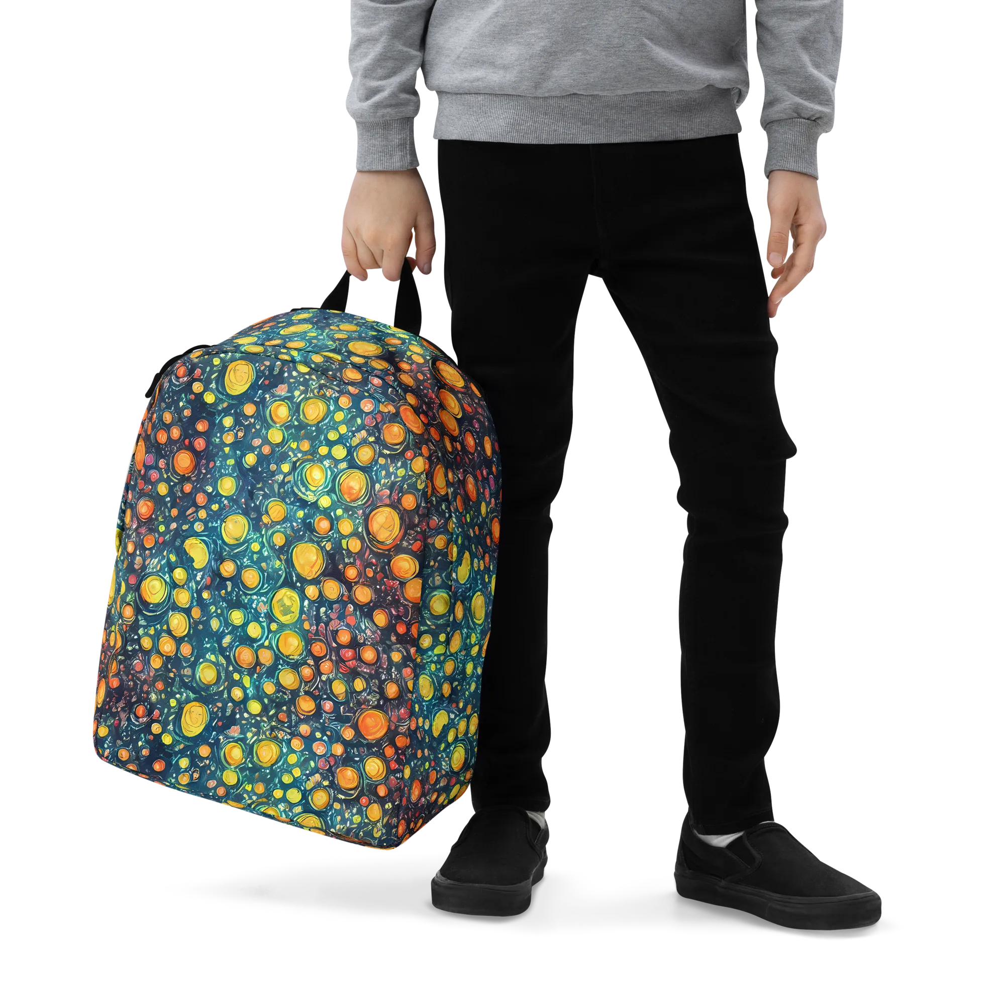 Starry Orbits on Minimalist Backpack — Zoomed-in