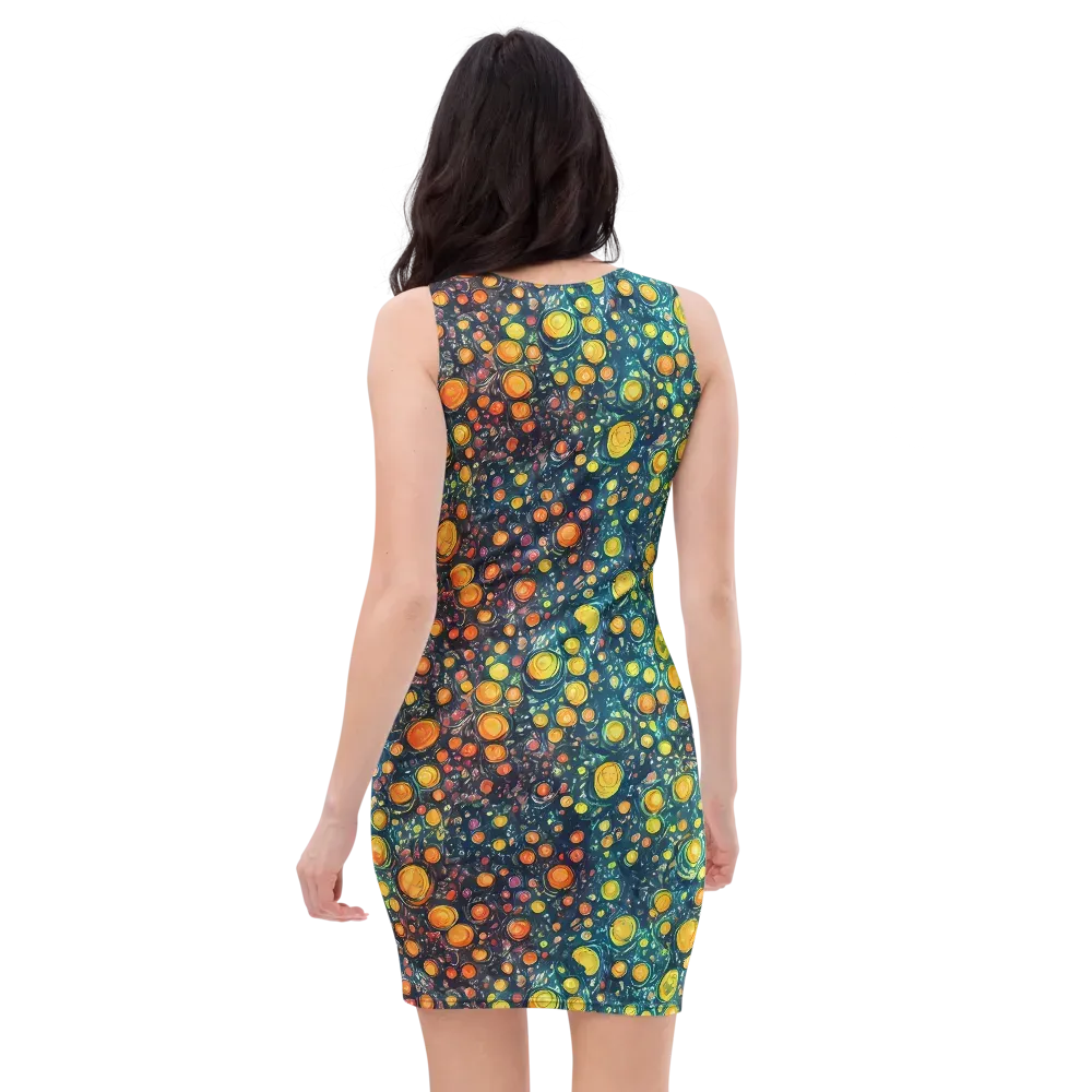 Starry Orbits on Bodycon Dress — Back