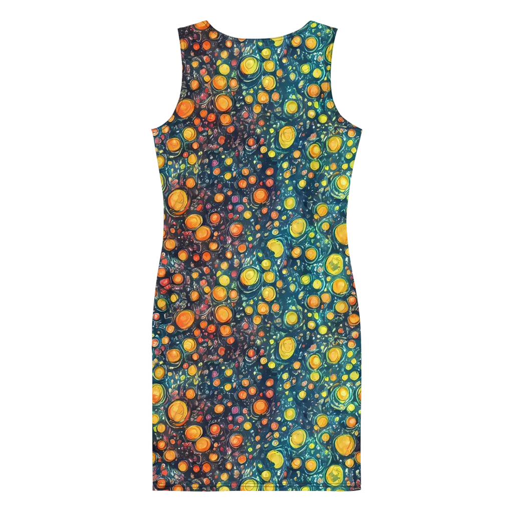 Starry Orbits on Bodycon Dress — Back