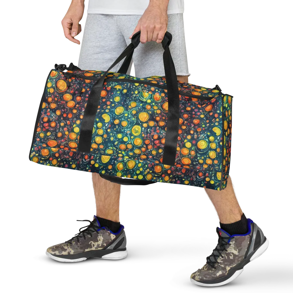 Starry Orbits on Duffle Bag — Front