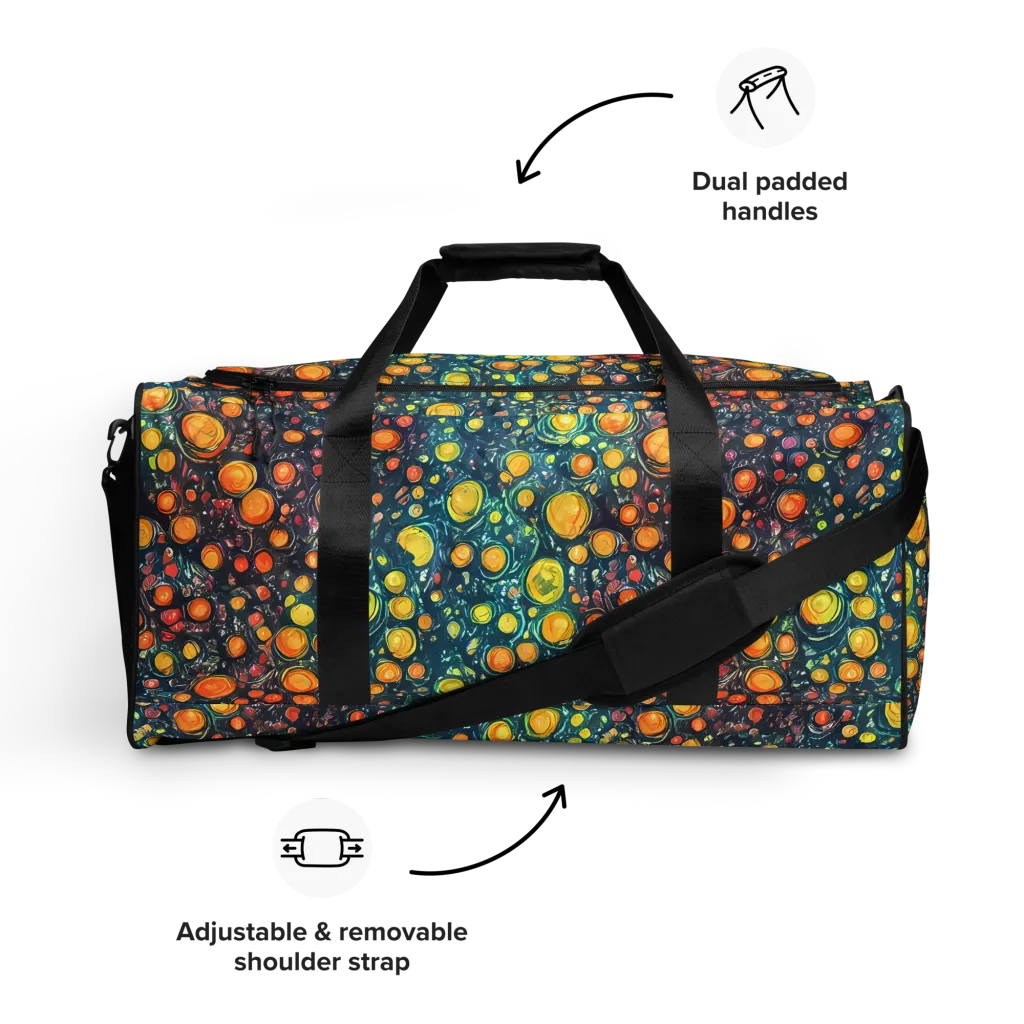 Starry Orbits on Duffle Bag — Front