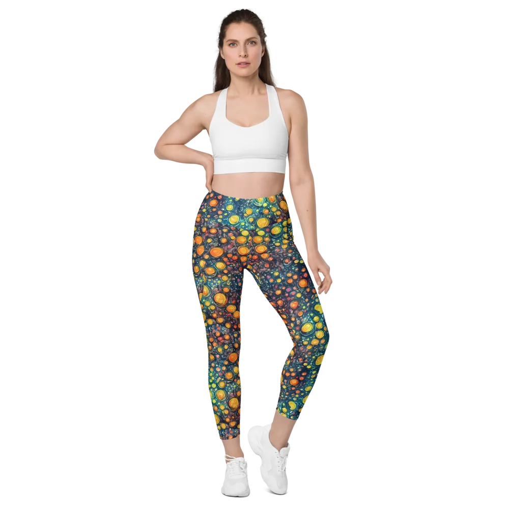 Starry Orbits on Leggings with Pockets — Front