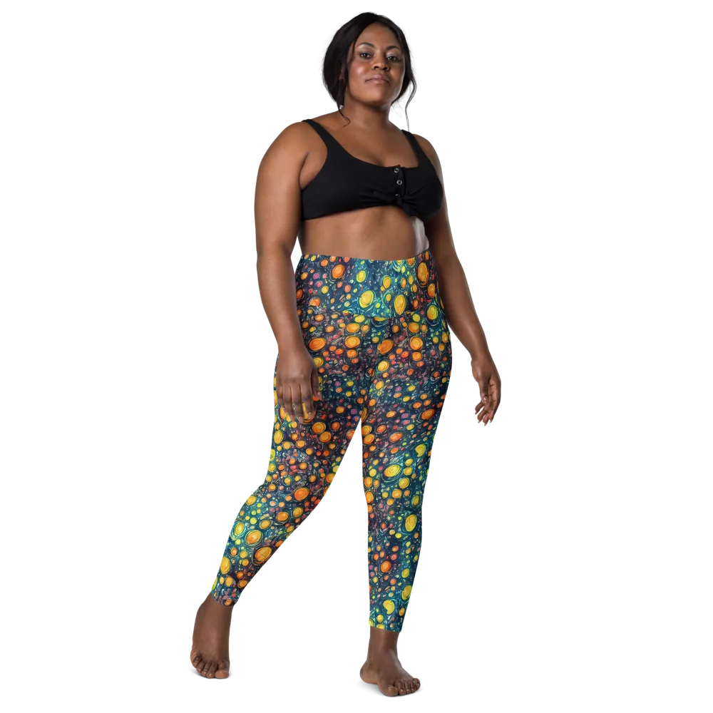 Starry Orbits on Leggings with Pockets — Front