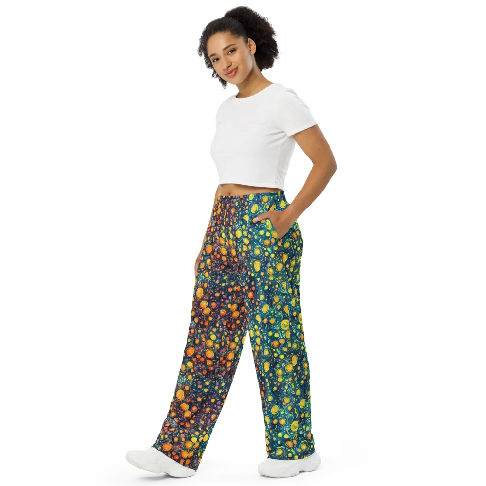 Starry Orbits on Wide-Leg Pants — Left Front