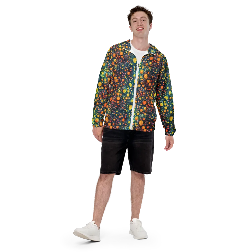 Starry Orbits on Men's Windbreaker — Front