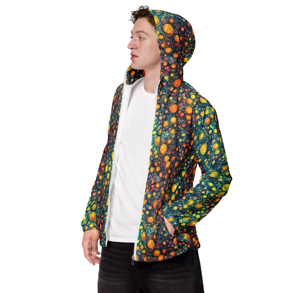 Starry Orbits on Men's Windbreaker — Left Front