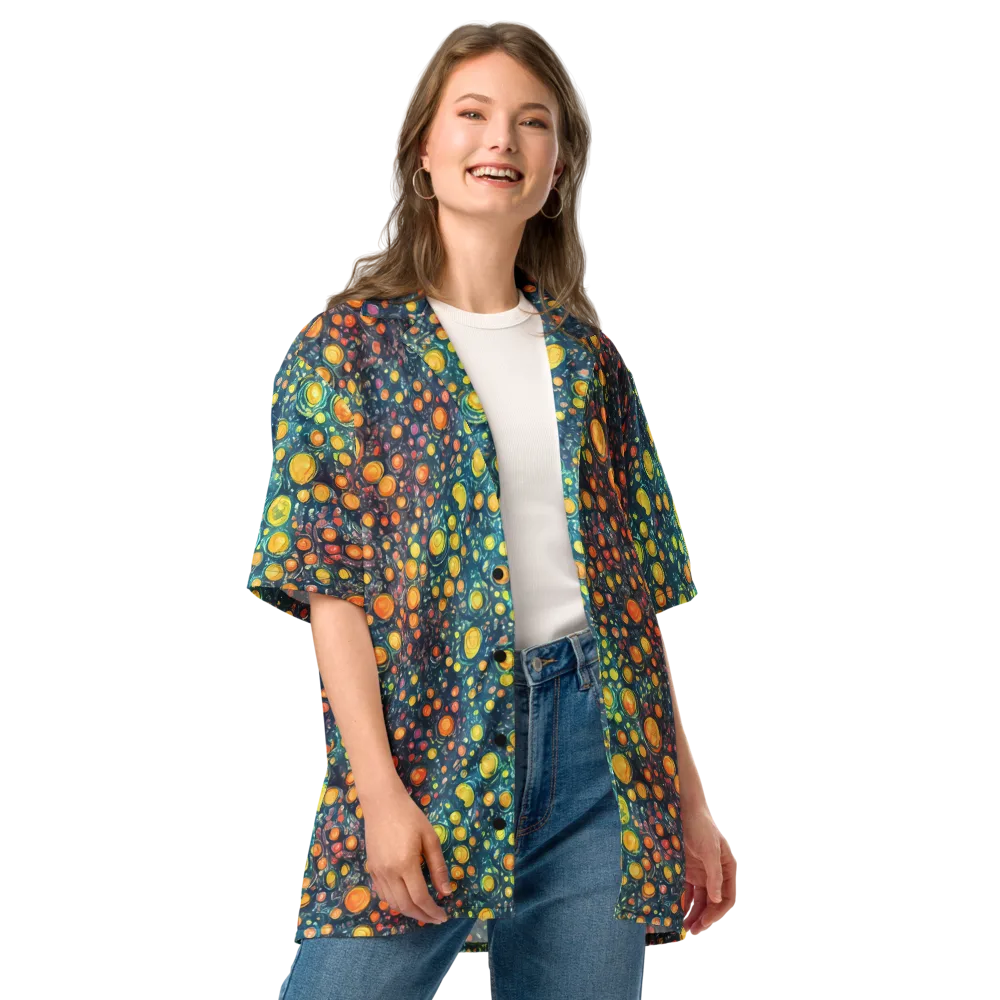 Starry Orbits on Button Shirt — Front