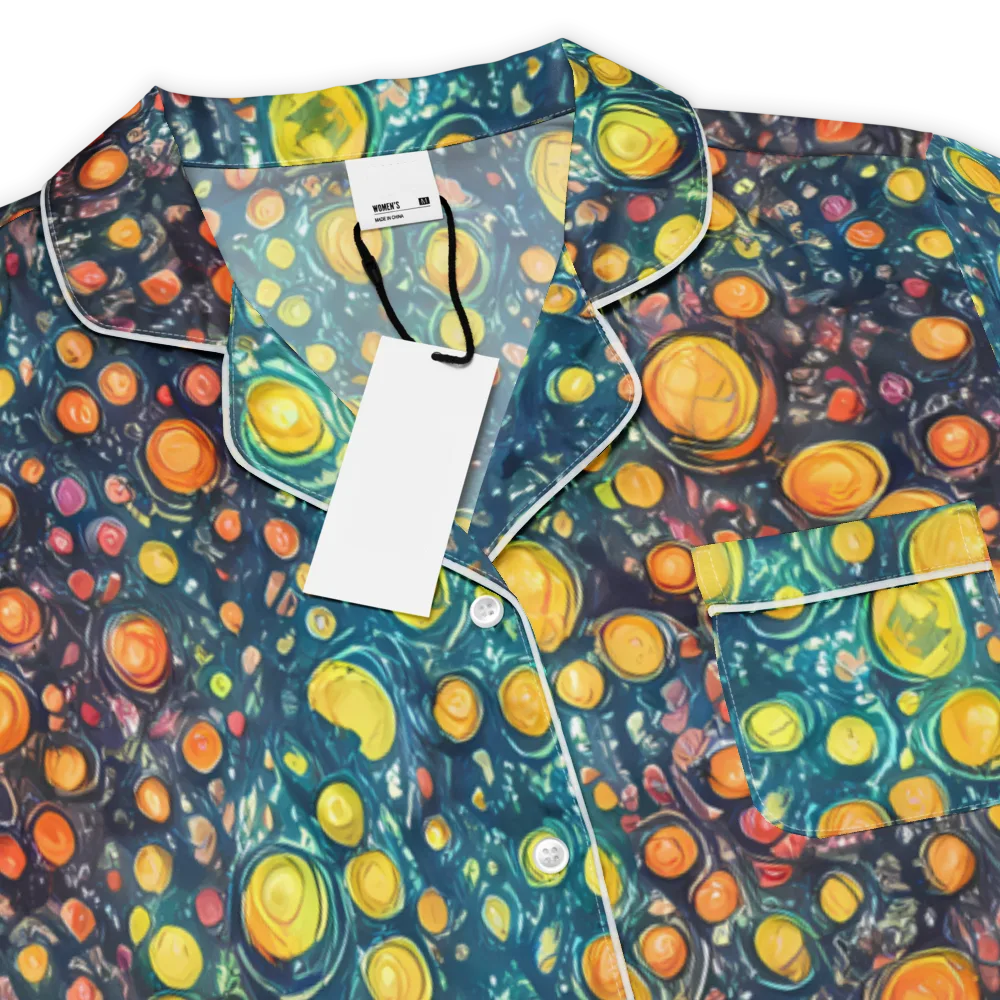 Starry Orbits on Women's Short Sleeve Pajama Top — Product details