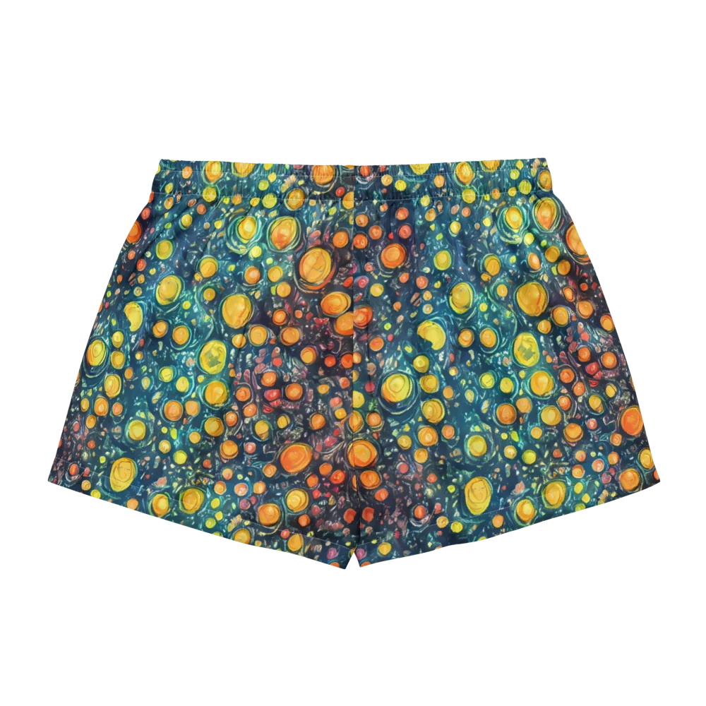 Starry Orbits on Women's Pajama Shorts — Back