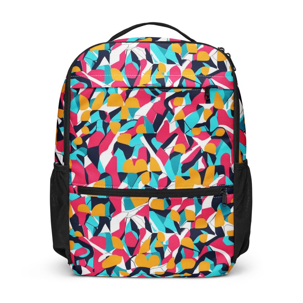 Neon Figure Flux on Utility Backpack — Front