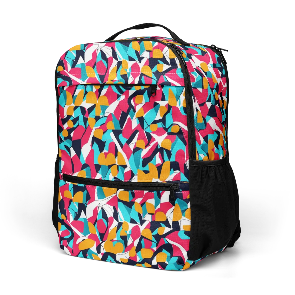 Neon Figure Flux on Utility Backpack — Left Front