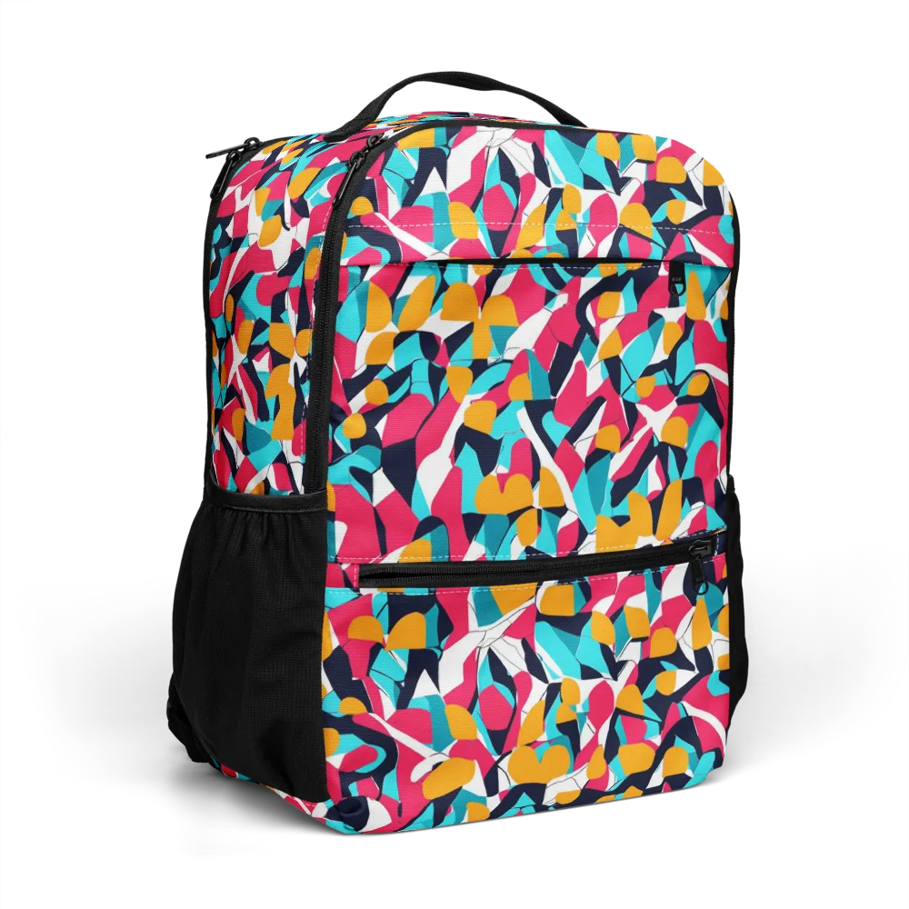 Neon Figure Flux on Utility Backpack — Right Front