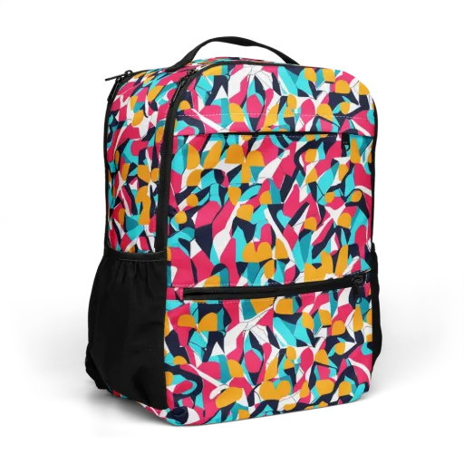 Neon Figure Flux on a Utility Backpack