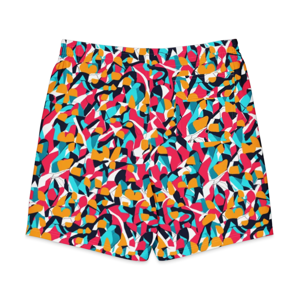 Neon Figure Flux on Men's Board Shorts — Back