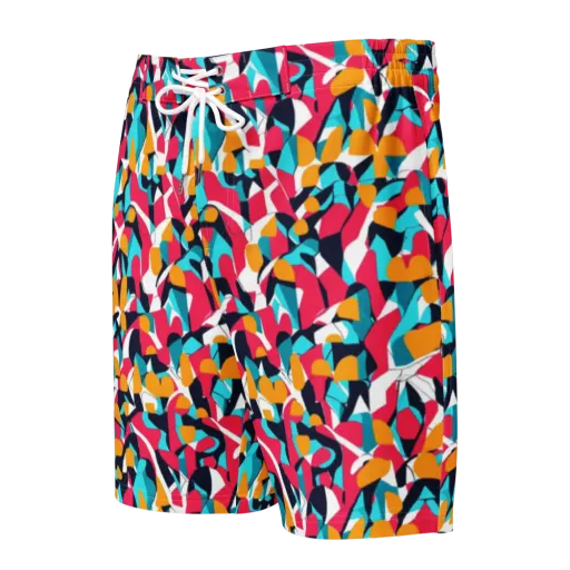 Neon Figure Flux on a Men's Board Shorts