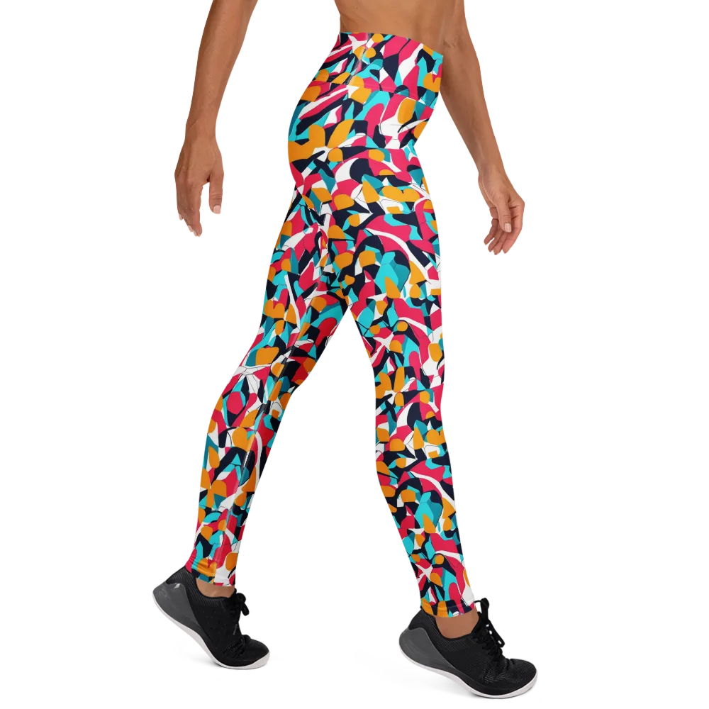 Neon Figure Flux on Yoga Leggings — Right