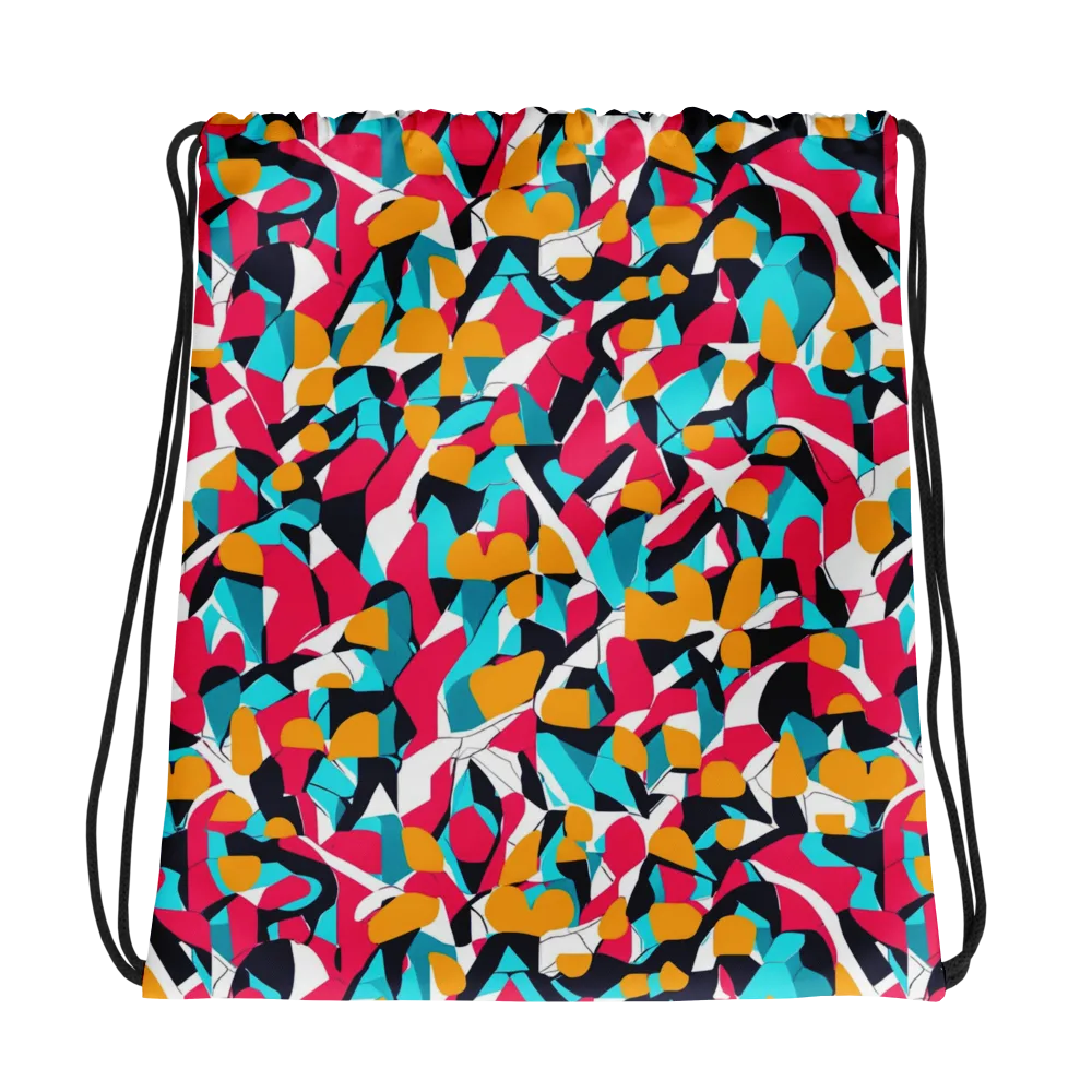 Neon Figure Flux on Drawstring Bag — Photo
