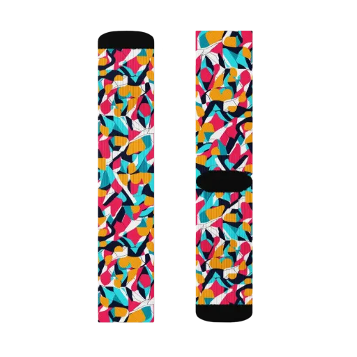 Neon Figure Flux on a Socks