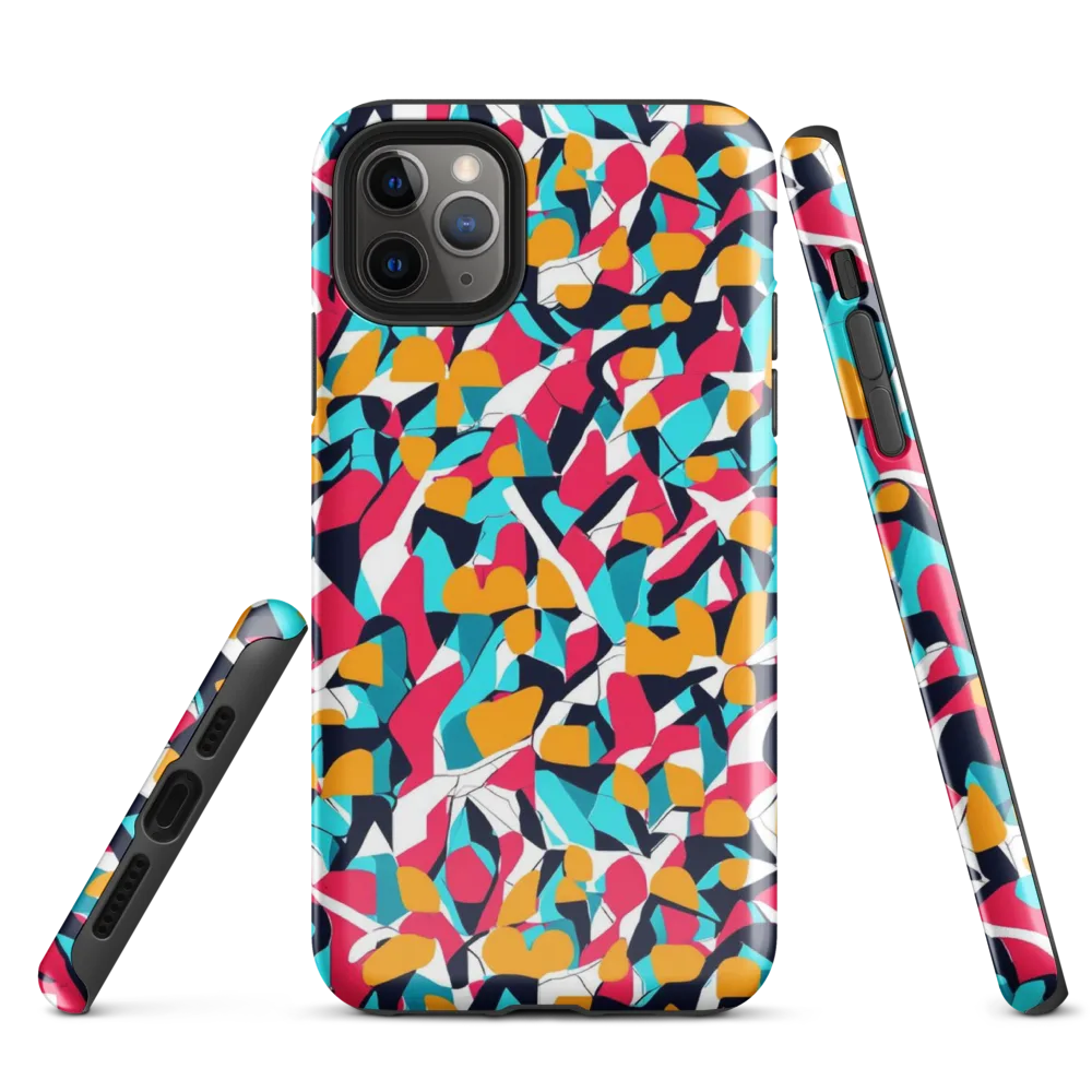 Neon Figure Flux on Tough Case for iPhone® — Front