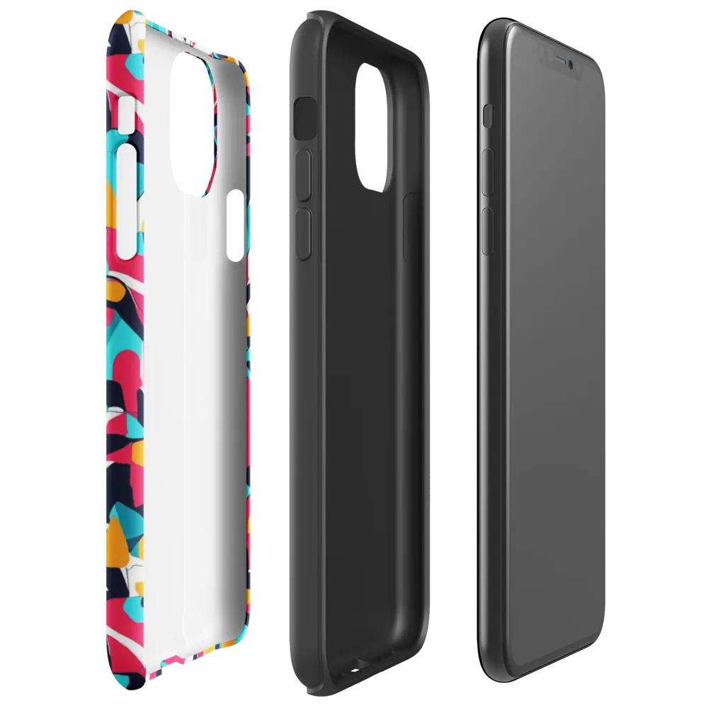 Neon Figure Flux on Tough Case for iPhone® — Right