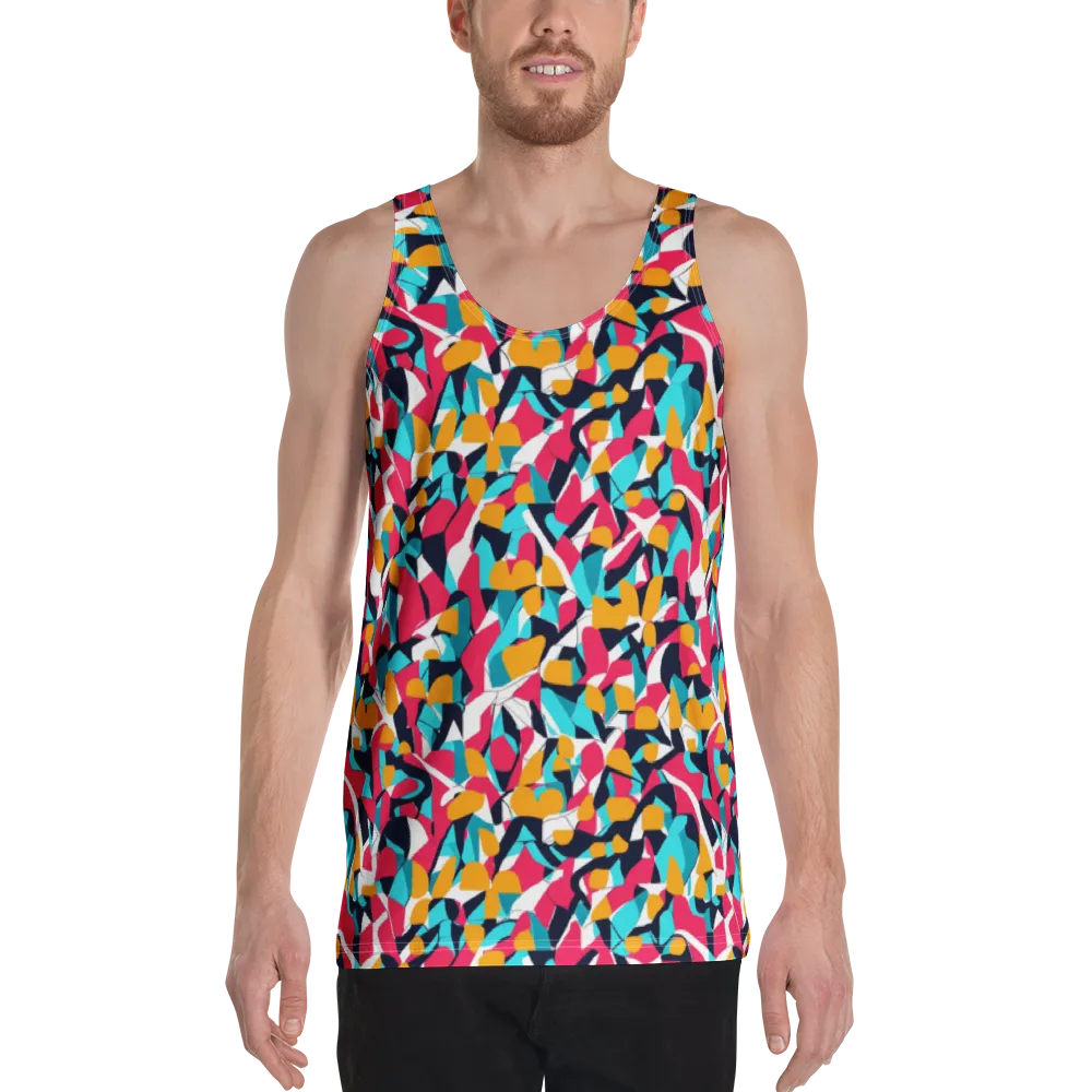 Neon Figure Flux on Men's Tank Top — Front