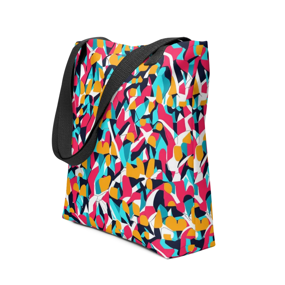 Neon Figure Flux on Tote Bag — Front