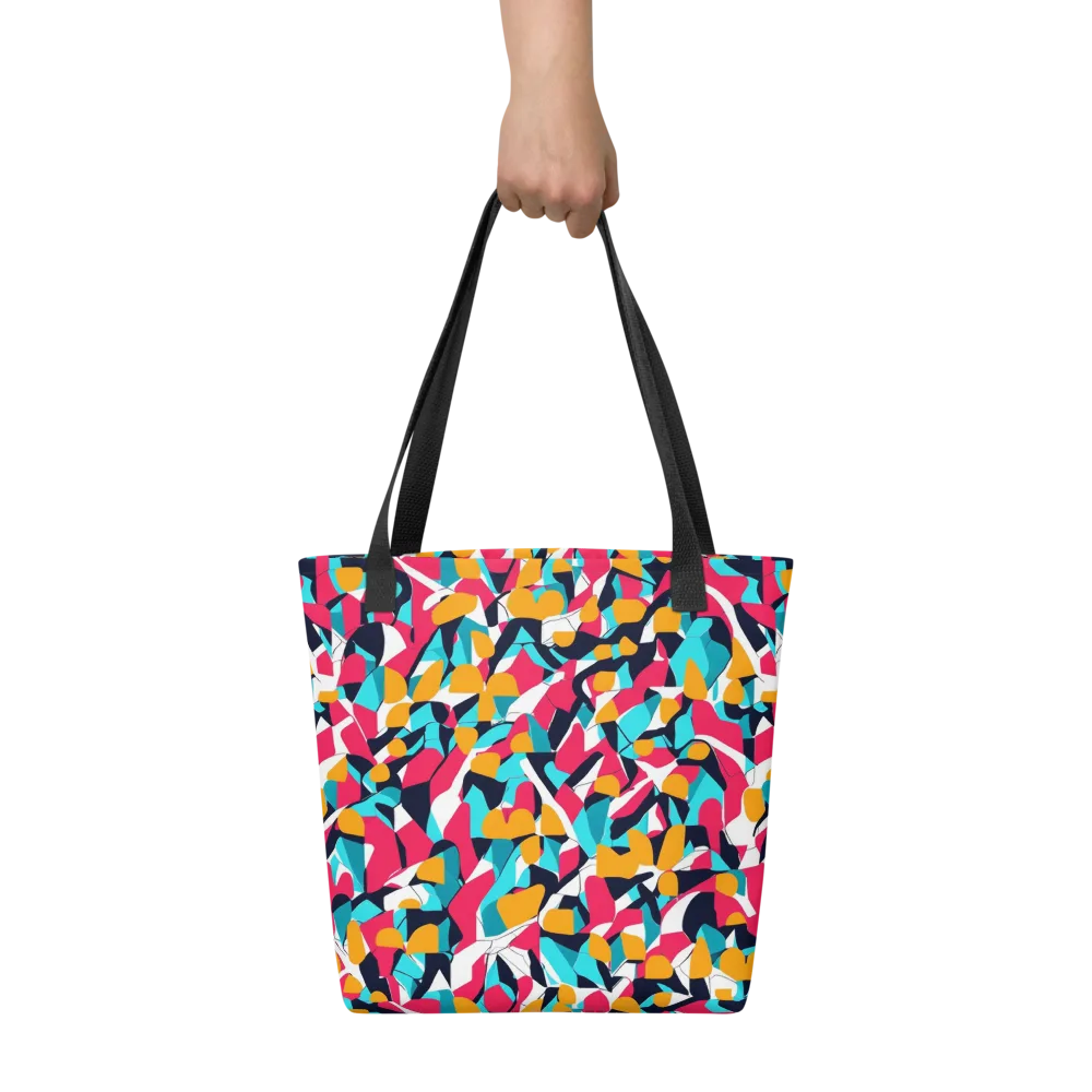 Neon Figure Flux on Tote Bag — Front