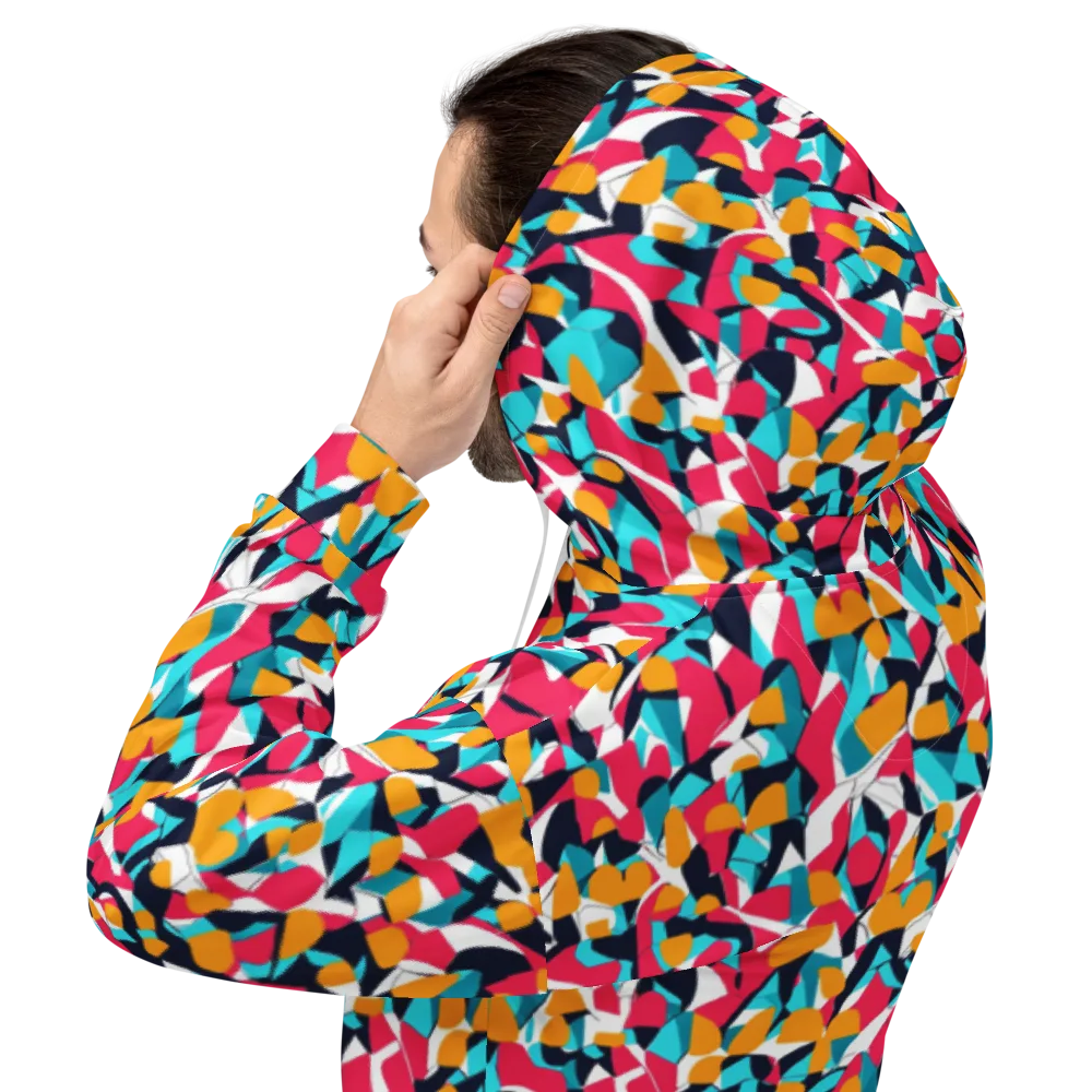 Neon Figure Flux on Hoodie — Back