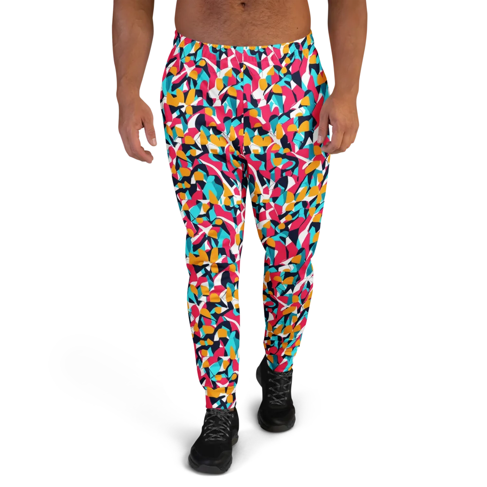 Neon Figure Flux on Men's Joggers — Front