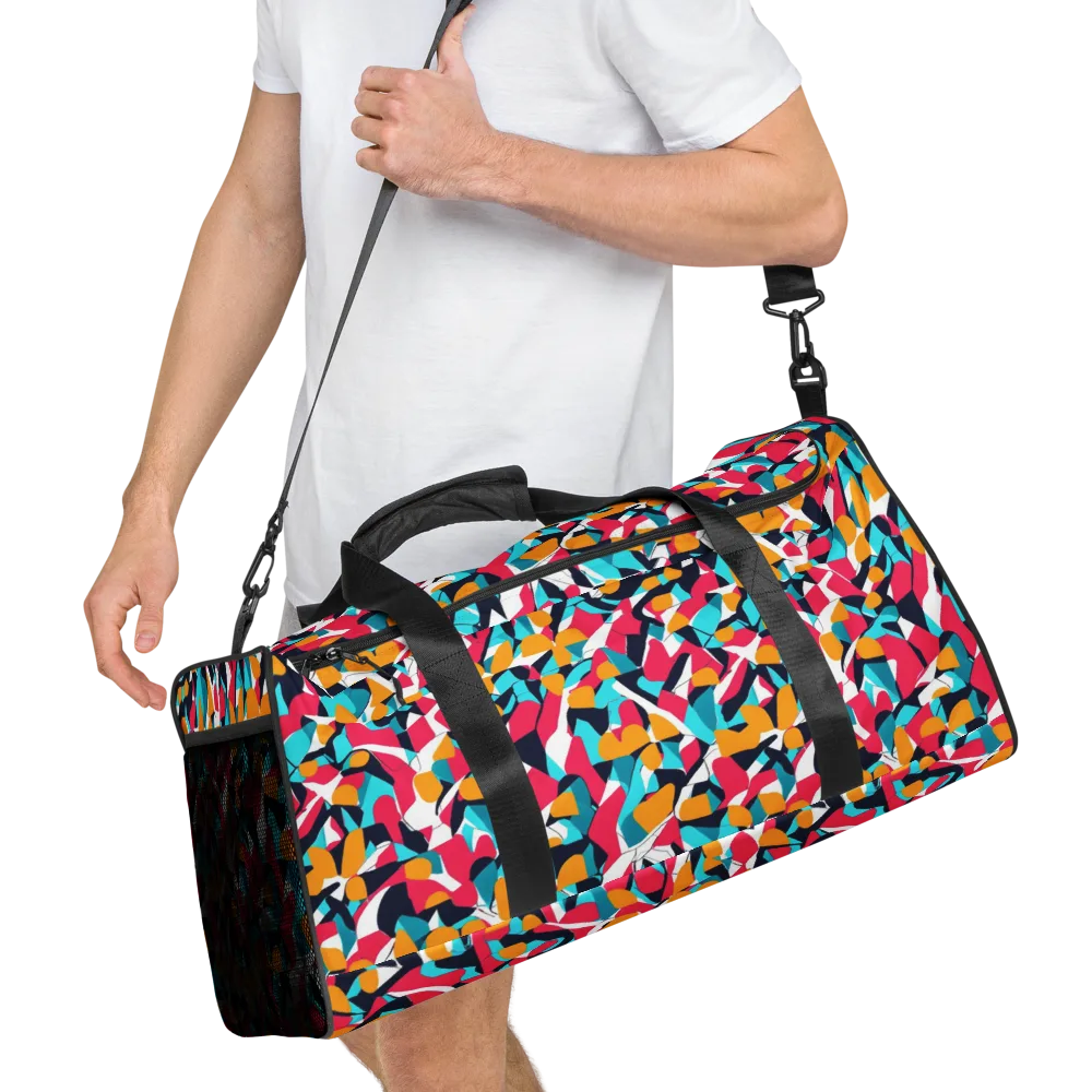 Neon Figure Flux on Duffle Bag — Right Front