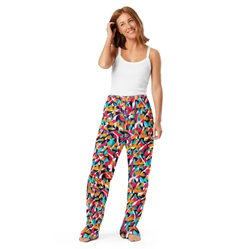 Neon Figure Flux on a Women's Pajama Pants