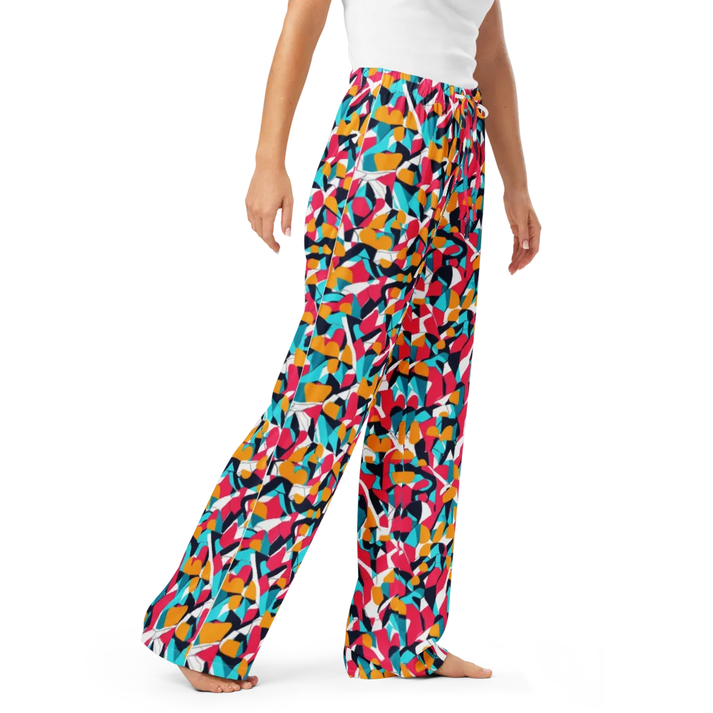 Neon Figure Flux on Women's Pajama Pants — Right Front