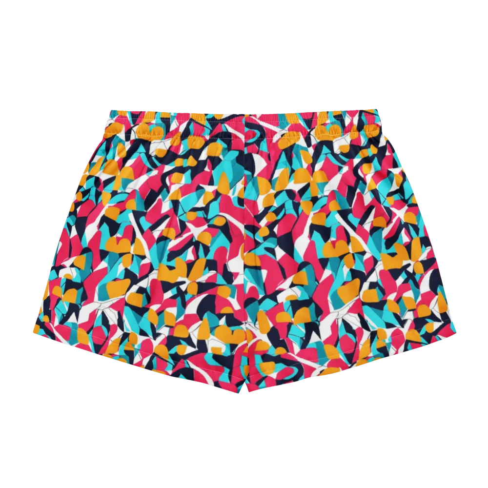 Neon Figure Flux on Women's Pajama Shorts — Back