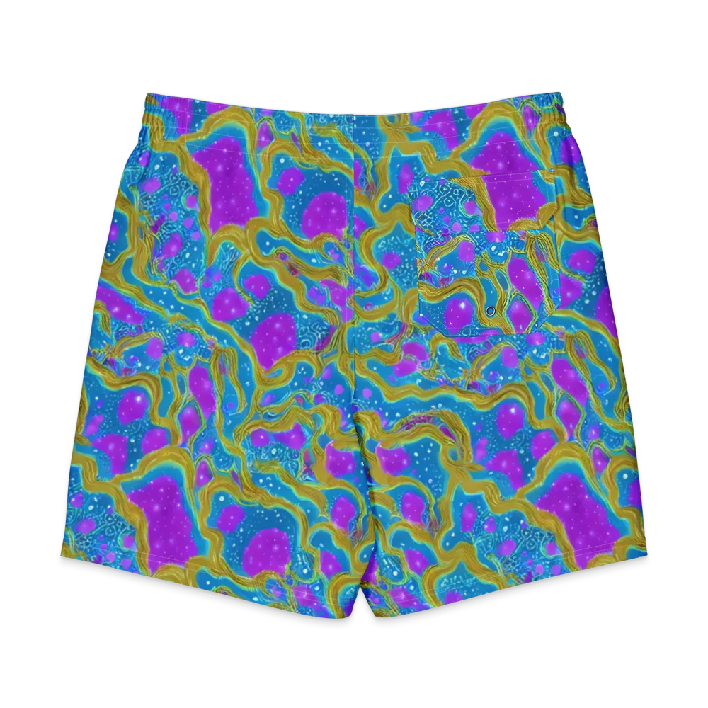 Mystic Waves on Men's Board Shorts — Back