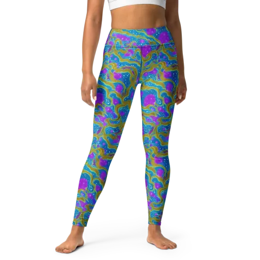 Mystic Waves on a Yoga Leggings