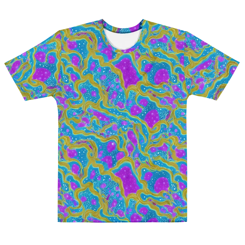 Mystic Waves on Men's Cotton Crew Neck T-Shirt — Front