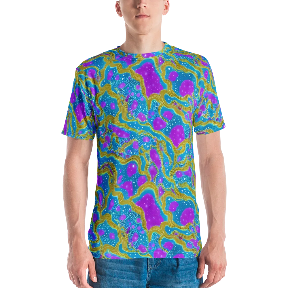 Mystic Waves on Men's Crew Neck T-Shirt — Front