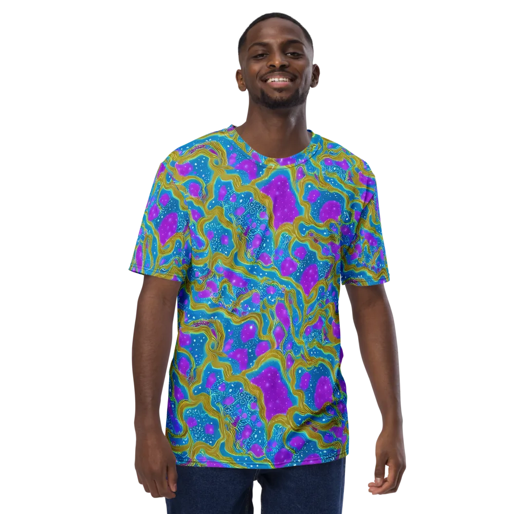 Mystic Waves on Men's Crew Neck T-Shirt — Front