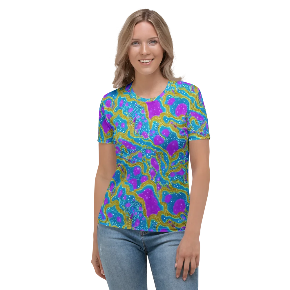Mystic Waves on Women's Crew Neck T-Shirt — Front