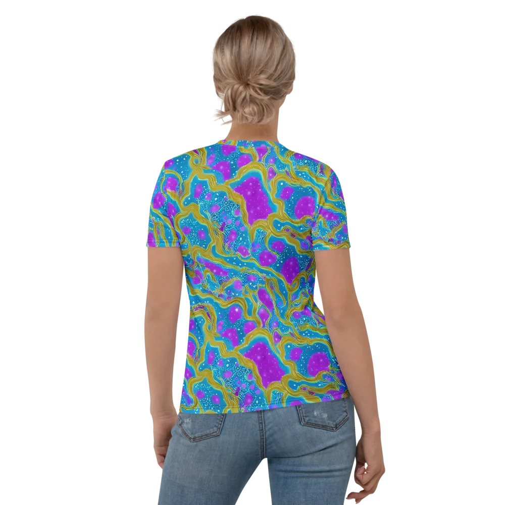 Mystic Waves on Women's Crew Neck T-Shirt — Back