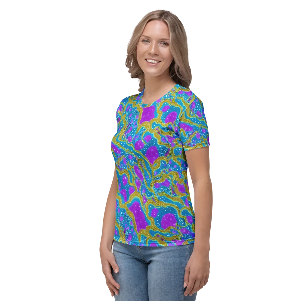 Mystic Waves on Women's Crew Neck T-Shirt — Left